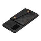 For Samsung Galaxy Note 20 Double Buckle PU + TPU Shockproof Magnetic Protective Case with Card Slot & Holder(Black) - 3