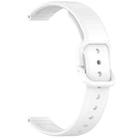 12mm Solid Color Nail Buckle Silicone Watch Band(White) - 2