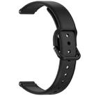 12mm Solid Color Nail Buckle Silicone Watch Band(Black) - 2