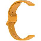12mm Solid Color Nail Buckle Silicone Watch Band(Yellow) - 1