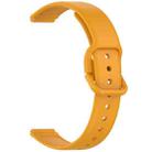 12mm Solid Color Nail Buckle Silicone Watch Band(Yellow) - 2