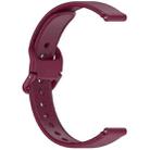 12mm Solid Color Nail Buckle Silicone Watch Band(Wine Red) - 1