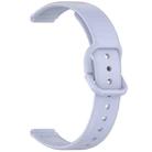 12mm Solid Color Nail Buckle Silicone Watch Band(Light Blue) - 2