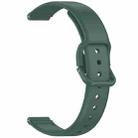 12mm Solid Color Nail Buckle Silicone Watch Band(Dark Green) - 2