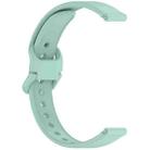 12mm Solid Color Nail Buckle Silicone Watch Band(Teal) - 1