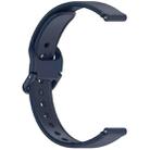 12mm Solid Color Nail Buckle Silicone Watch Band(Midnight Blue) - 1