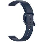 12mm Solid Color Nail Buckle Silicone Watch Band(Midnight Blue) - 2
