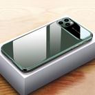 For iPhone X / XS Transparent Glass Electroplating Ultra-thin Shockproof Protective Case(Green) - 1