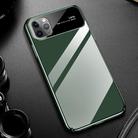 For iPhone X / XS Transparent Glass Electroplating Ultra-thin Shockproof Protective Case(Green) - 2