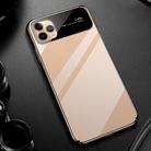 For iPhone X / XS Transparent Glass Electroplating Ultra-thin Shockproof Protective Case(Gold) - 2