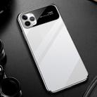 For iPhone X / XS Transparent Glass Electroplating Ultra-thin Shockproof Protective Case(Silver) - 2