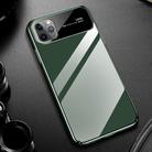 For iPhone XR Transparent Glass Electroplating Ultra-thin Shockproof Protective Case(Green) - 2