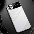 For iPhone XR Transparent Glass Electroplating Ultra-thin Shockproof Protective Case(Silver) - 2