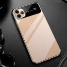 For iPhone XS Max Transparent Glass Electroplating Ultra-thin Shockproof Protective Case(Gold) - 2