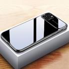 For iPhone 11 Pro Transparent Glass Electroplating Ultra-thin Shockproof Protective Case(Black) - 1