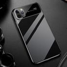 For iPhone 11 Pro Transparent Glass Electroplating Ultra-thin Shockproof Protective Case(Black) - 2