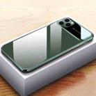 For iPhone 11 Pro Max Transparent Glass Electroplating Ultra-thin Shockproof Protective Case(Green) - 1