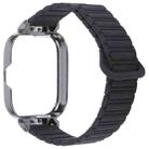 For Redmi Watch 5 / Watch 4 Metal Black Frame Integrated I-shaped Magnetic Silicone Watch Band(Black) - 2