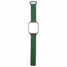 For Redmi Watch 5 / Watch 4 Metal Black Frame Integrated I-shaped Magnetic Silicone Watch Band(Dark Teal Black) - 3