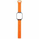 For Redmi Watch 5 / Watch 4 Metal Black Frame Integrated I-shaped Magnetic Silicone Watch Band(Orange Black) - 3