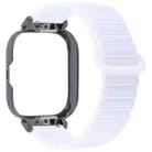 For Redmi Watch 5 / Watch 4 Metal Black Frame Integrated I-shaped Magnetic Silicone Watch Band(Ceramic White) - 2