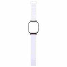 For Redmi Watch 5 / Watch 4 Metal Black Frame Integrated I-shaped Magnetic Silicone Watch Band(Ceramic White) - 3