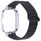 For Redmi Watch 5 / Watch 4 Metal Silver Frame Integrated I-shaped Magnetic Silicone Watch Band(Black) - 2