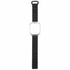 For Redmi Watch 5 / Watch 4 Metal Silver Frame Integrated I-shaped Magnetic Silicone Watch Band(Black) - 3