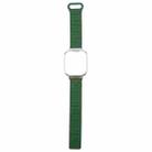 For Redmi Watch 5 / Watch 4 Metal Silver Frame Integrated I-shaped Magnetic Silicone Watch Band(Dark Teal Black) - 3