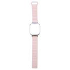 For Redmi Watch 5 / Watch 4 Metal Silver Frame Integrated I-shaped Magnetic Silicone Watch Band(Pink Starlight) - 3