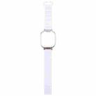 For Redmi Watch 5 / Watch 4 Metal Silver Frame Integrated I-shaped Magnetic Silicone Watch Band(Ceramic White) - 3