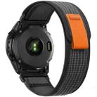 For Garmin 22mm Loop Nylon Hook and Loop Fastener Quick Release Watch Band(Starlight Black) - 2