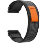 For Garmin 22mm Loop Nylon Hook and Loop Fastener Quick Release Watch Band(Starlight Black) - 3