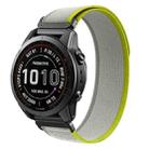 For Garmin 22mm Loop Nylon Hook and Loop Fastener Quick Release Watch Band(Apricot Yellow) - 1