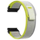 For Garmin 22mm Loop Nylon Hook and Loop Fastener Quick Release Watch Band(Apricot Yellow) - 3
