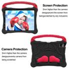 For iPad Pro 11 2022 / 2021 / 2020 Boxing Series Kickstand EVA Shockproof Tablet Case with Shoulder Strap(Black Red) - 2