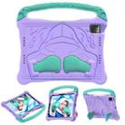 For iPad Pro 11 2022 / 2021 / 2020 Boxing Series Kickstand EVA Shockproof Tablet Case with Shoulder Strap(Purple Mint) - 1