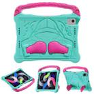 For iPad Air 2022 / 2020 10.9 Boxing Series Kickstand EVA Shockproof Tablet Case with Shoulder Strap(Mint Rose Red) - 1