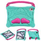 For iPad Air 11 2024 /  2025 Boxing Series Kickstand EVA Shockproof Tablet Case with Shoulder Strap(Mint Rose Red) - 1