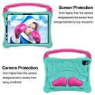 For iPad Air 11 2024 /  2025 Boxing Series Kickstand EVA Shockproof Tablet Case with Shoulder Strap(Mint Rose Red) - 2