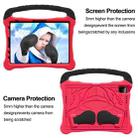 For iPad Air 11 2024 /  2025 Boxing Series Kickstand EVA Shockproof Tablet Case with Shoulder Strap(Red Black) - 2