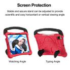 For iPad Air 11 2024 /  2025 Boxing Series Kickstand EVA Shockproof Tablet Case with Shoulder Strap(Red Black) - 3