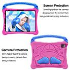 For iPad Air 11 2024 /  2025 Boxing Series Kickstand EVA Shockproof Tablet Case with Shoulder Strap(Rose Red Blue) - 2