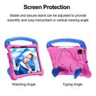 For iPad Air 11 2024 /  2025 Boxing Series Kickstand EVA Shockproof Tablet Case with Shoulder Strap(Rose Red Blue) - 3