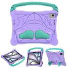 For iPad Air 11 2024 /  2025 Boxing Series Kickstand EVA Shockproof Tablet Case with Shoulder Strap(Purple Mint) - 1