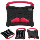 For iPad Pro 11 2024 Boxing Series Kickstand EVA Shockproof Tablet Case with Shoulder Strap(Black Red) - 1