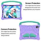 For iPad Pro 11 2024 Boxing Series Kickstand EVA Shockproof Tablet Case with Shoulder Strap(Purple Mint) - 2