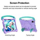 For iPad Pro 11 2024 Boxing Series Kickstand EVA Shockproof Tablet Case with Shoulder Strap(Purple Mint) - 3