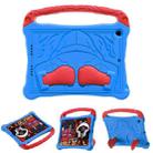 For iPad 10.2 2021 / 2020 / 2019 Boxing Series Kickstand EVA Shockproof Tablet Case with Shoulder Strap(Blue Red) - 1