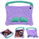 For iPad 10.2 2021 / 2020 / 2019 Boxing Series Kickstand EVA Shockproof Tablet Case with Shoulder Strap(Purple Mint) - 1